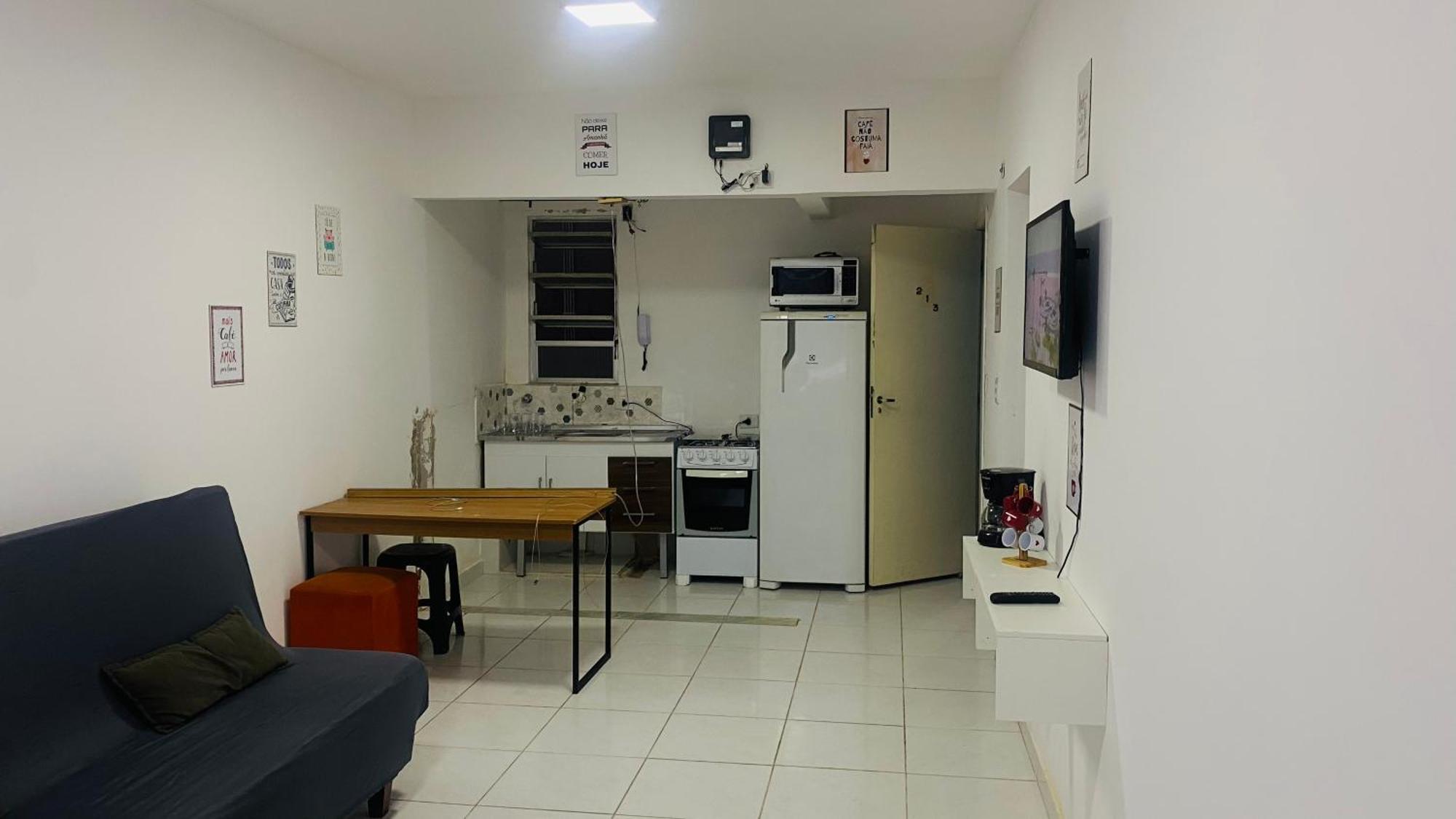 Apartamento Kit Net Pe Na Areia Praia Grande  Buitenkant foto