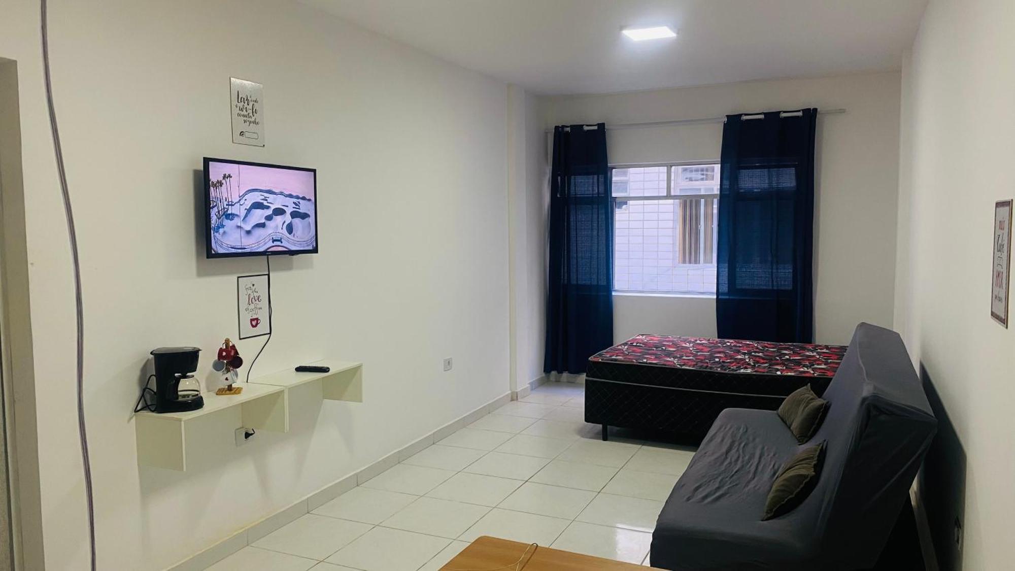 Apartamento Kit Net Pe Na Areia Praia Grande  Buitenkant foto